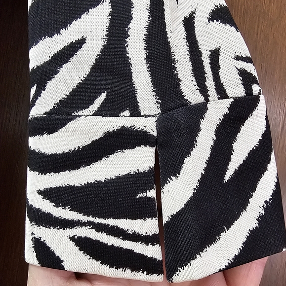 Diane Von Furstenberg Enola Zebra Faux Wrap Midi Dress - Picture 3 of 6